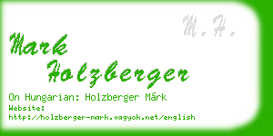 mark holzberger business card